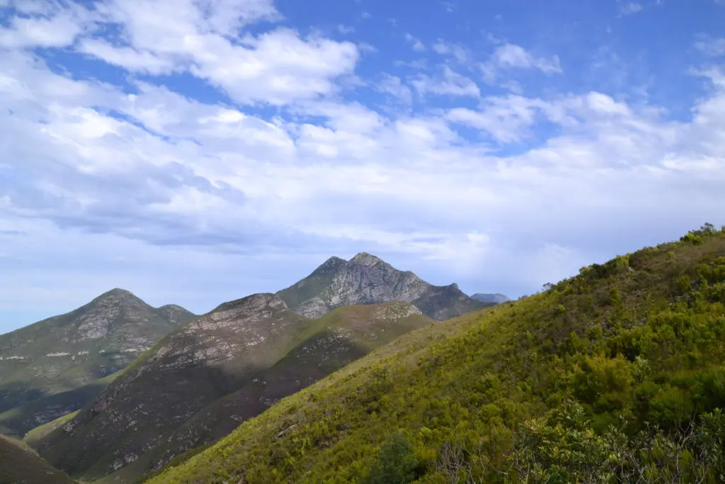 Magnifique vue donnant sur les vallées d'Outeniqua observée depuis le col