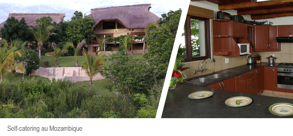self catering arboré au Mozambique avec zoom sur l'espace cuisine