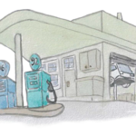 Icône dessin station-service