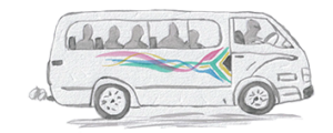 Icône dessin taxi collectif conduite afrique du sud