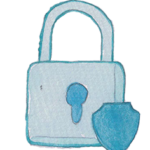 Icône dessin cadenas sécurité