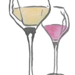 Icône dessin alcool verres de vin