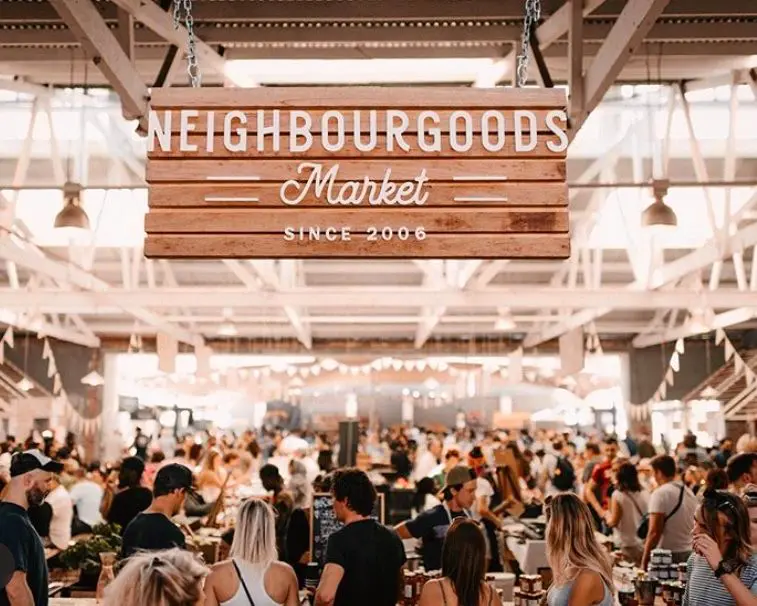 Pancarte du célèbre neighbourgoods market de Woodstock à Cape Town