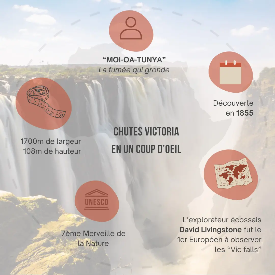 Photo infographie expliquant les Chutes Victoria en un coup d'œil